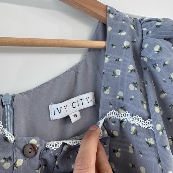 Ivy City Co Lilac Puff-Sleeve Midi - Picture 3 of 8